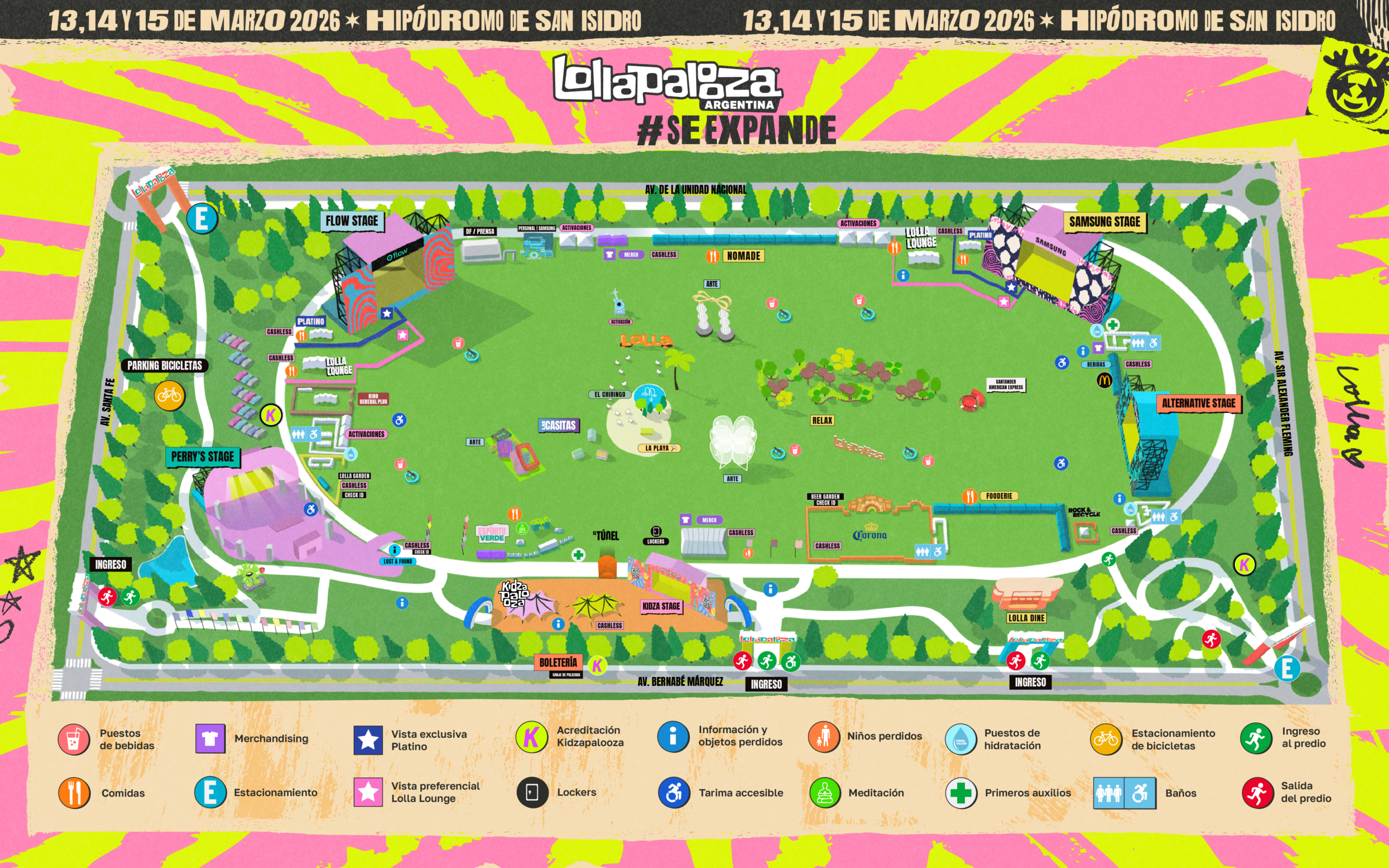 LOLLAPALOOZA | El megafestival transforma su mapa al interior del Hipódromo de San Isidro