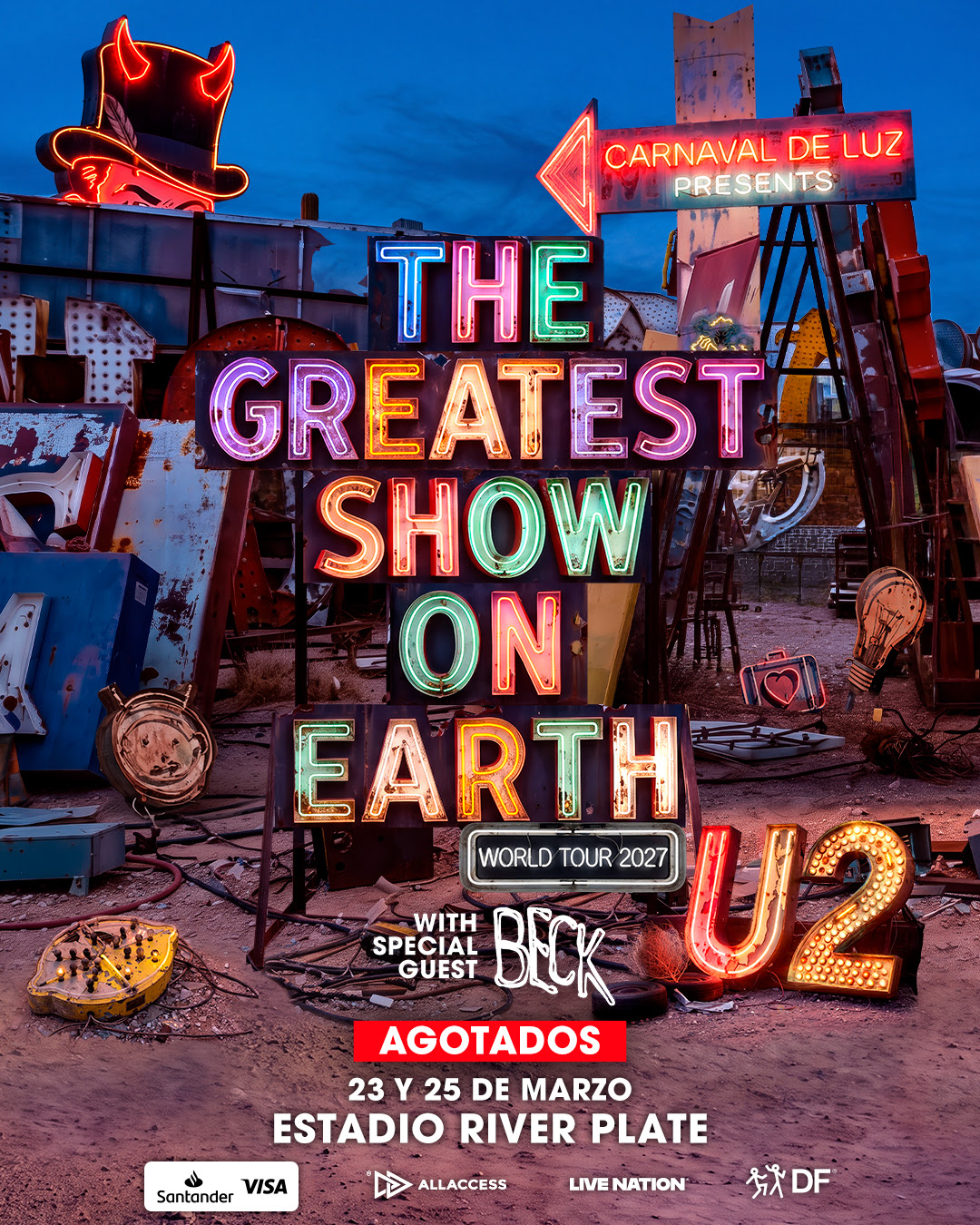 SOLD OUT | U2 agotó sus dos shows de regreso a Argentina